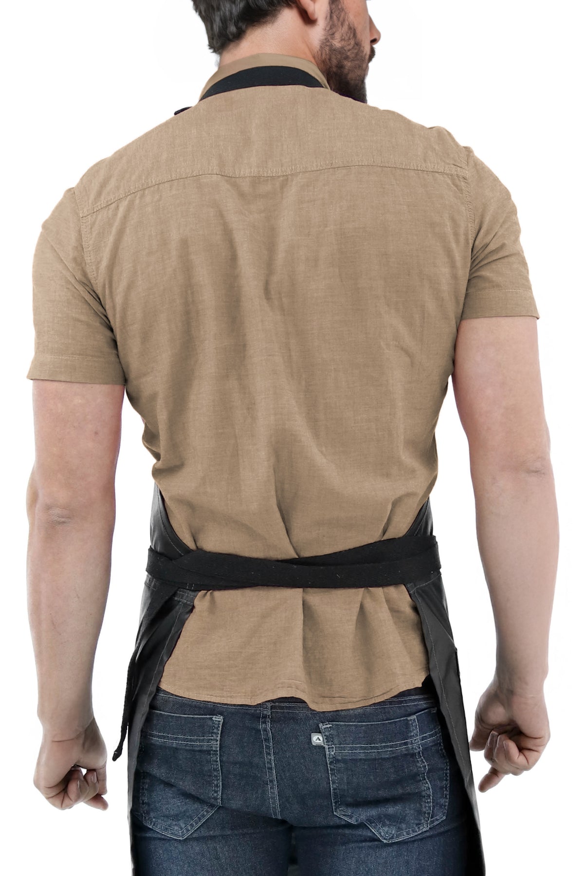 Salon Apron - Water Resistant, Easy-Fastening No-Tie, Adjustable - Hairstylist, Barber, Chef - Under NY Sky