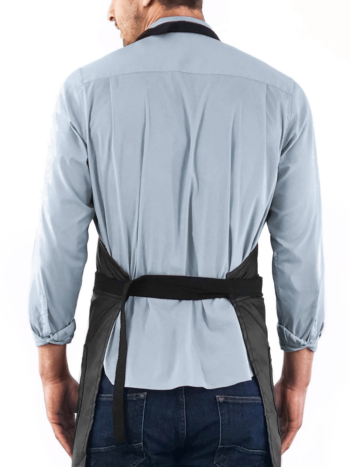 Salon Apron - Water Resistant, Easy-Fastening No-Tie, Adjustable - Hairstylist, Barber, Chef - Under NY Sky