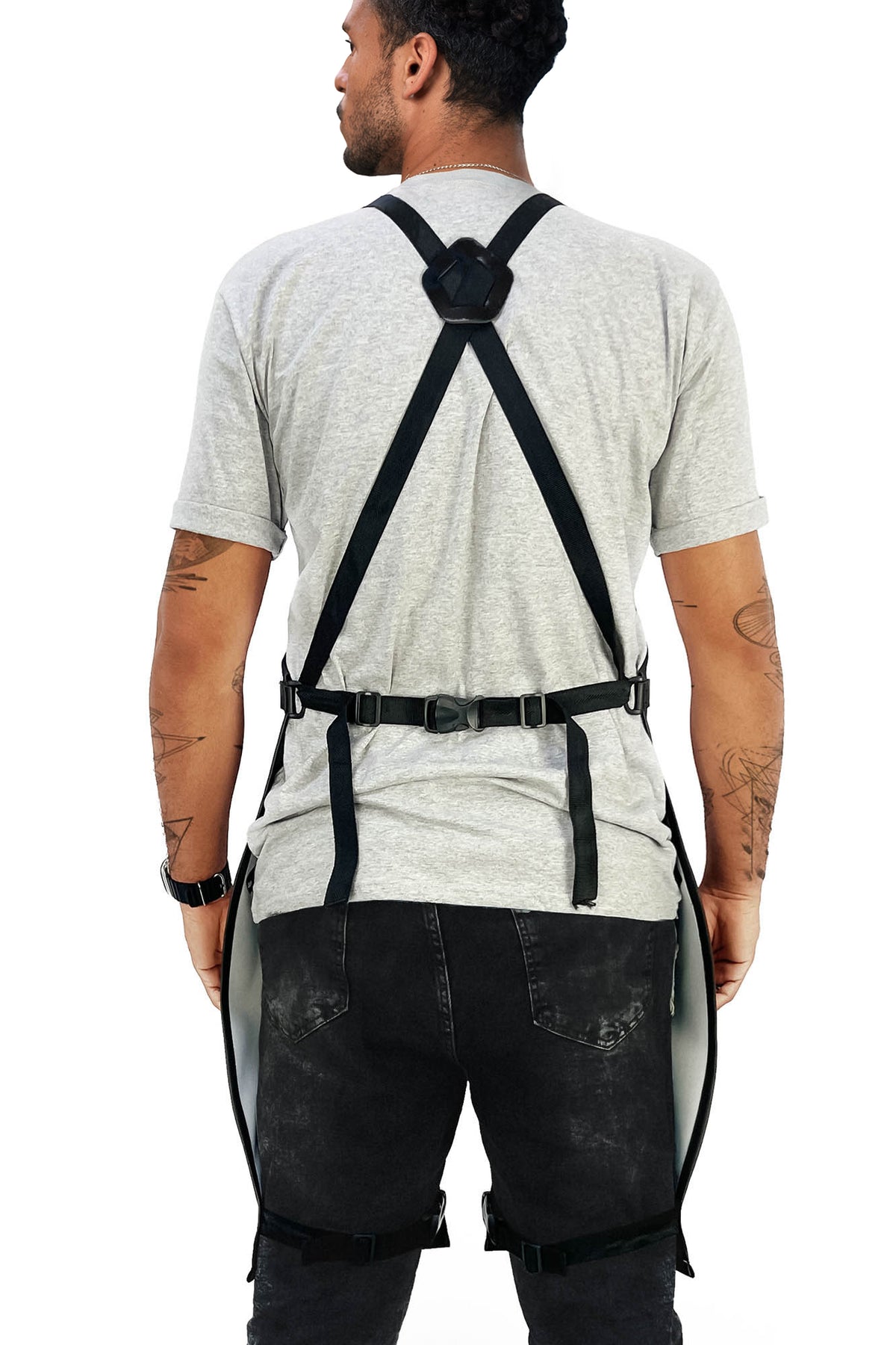 Tattoo Apron - Vegan Leather, Wipeable - Quick-Release Straps - For Tattoo Artist, Tattooist -  Under NY Sky