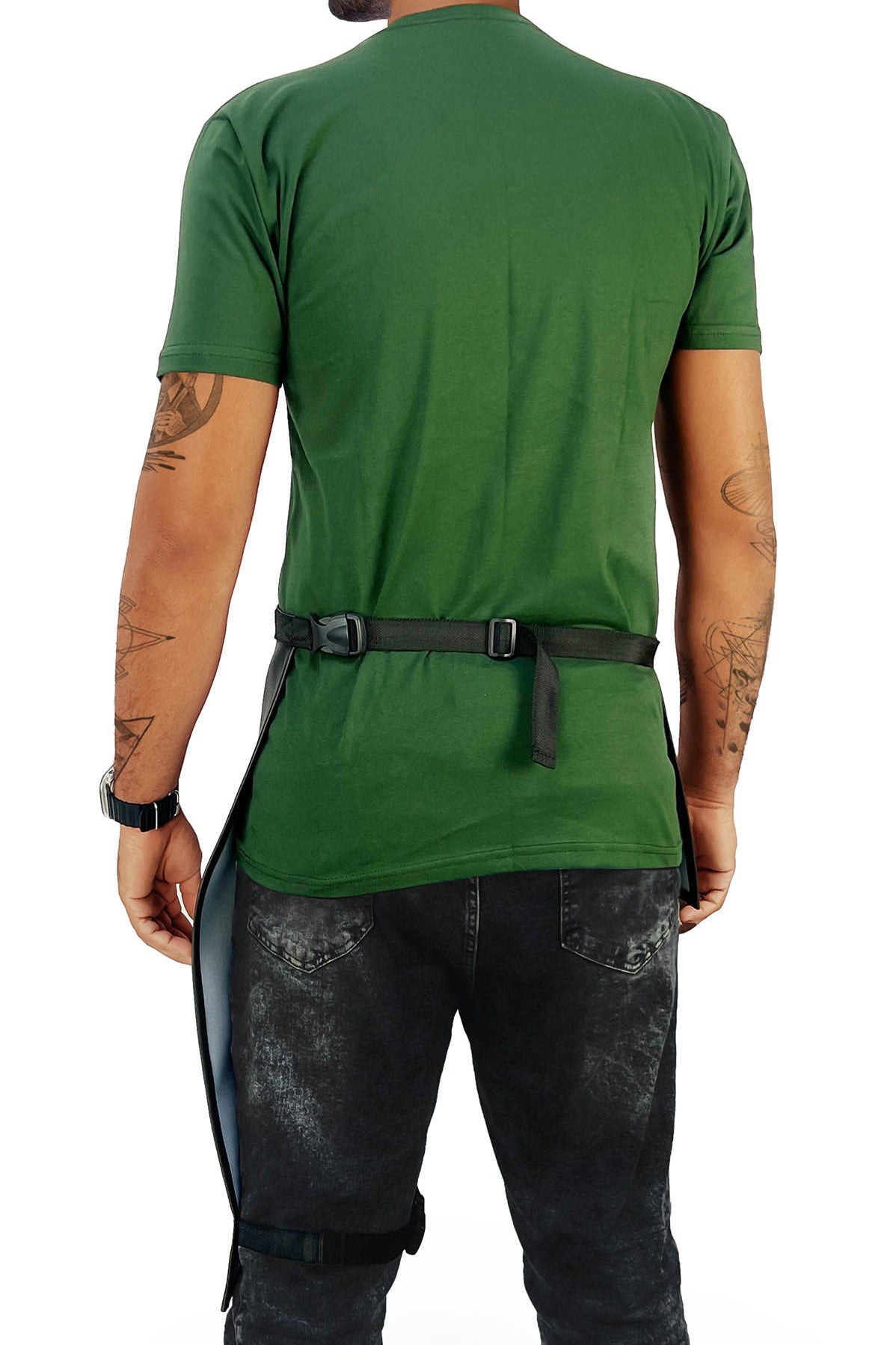 Tattoo Apron - Vegan Leather, Wipeable - Quick-Release Straps - For Tattoo Artist, Tattooist -  Under NY Sky