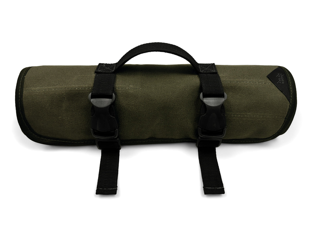 Tool Roll Organizer, Waxed Canvas, Heavy-Duty Wrench Bag, Hand Tool Pouch - Mechanics, Electricians - Under NY Sky