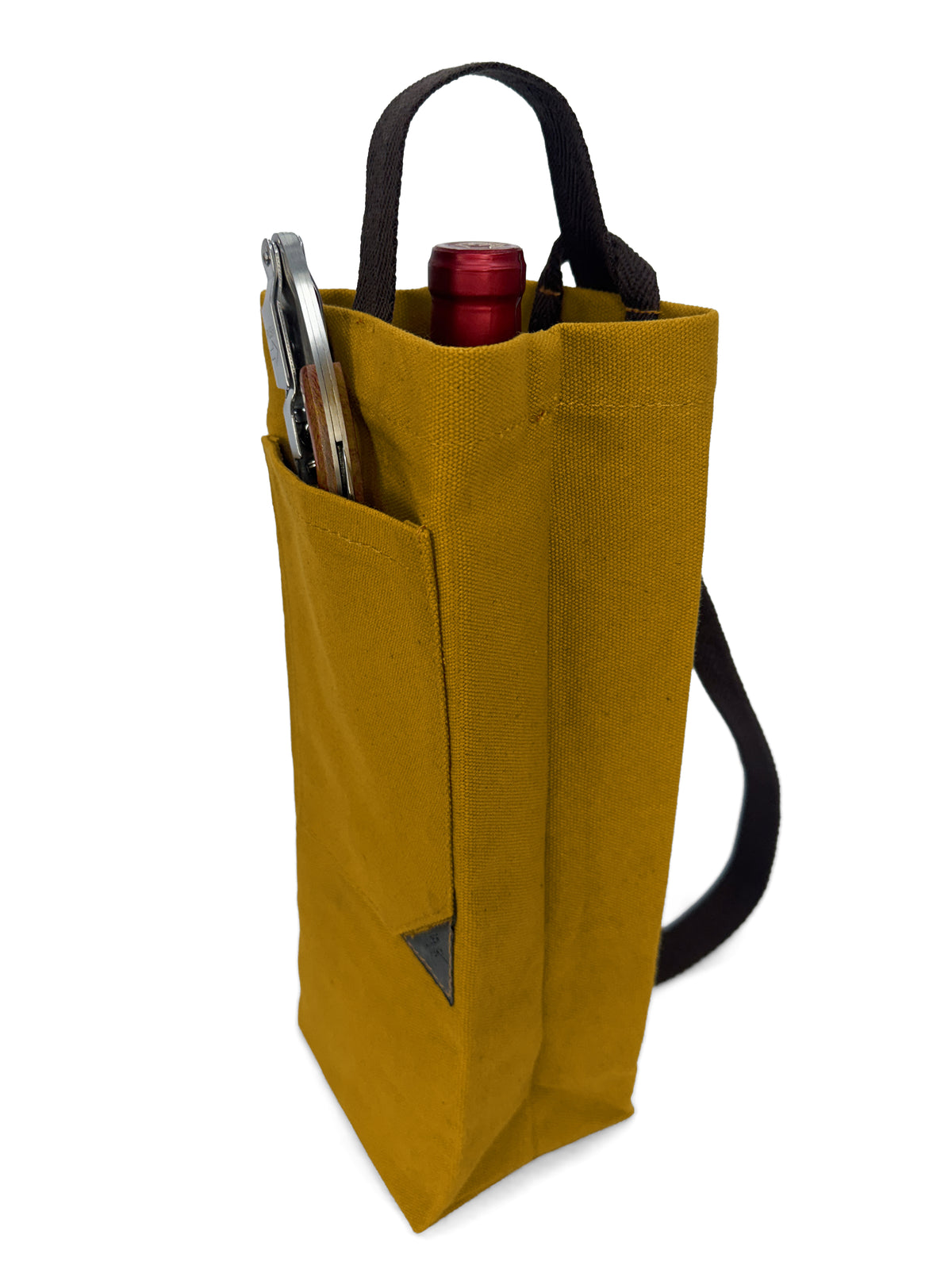 Wine Tote Bag, Portable Canvas Carrier w/ Shoulder Strap, Lightweight, Wine Gift for Travel &amp; Picnic -  Under NY Sky