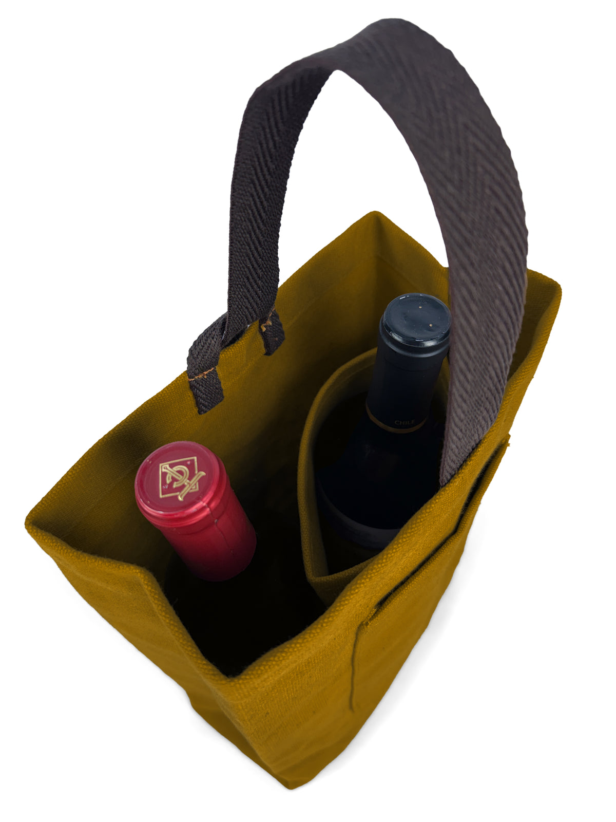 Wine Tote Bag, Portable Canvas Carrier w/ Shoulder Strap, Lightweight, Wine Gift for Travel &amp; Picnic -  Under NY Sky