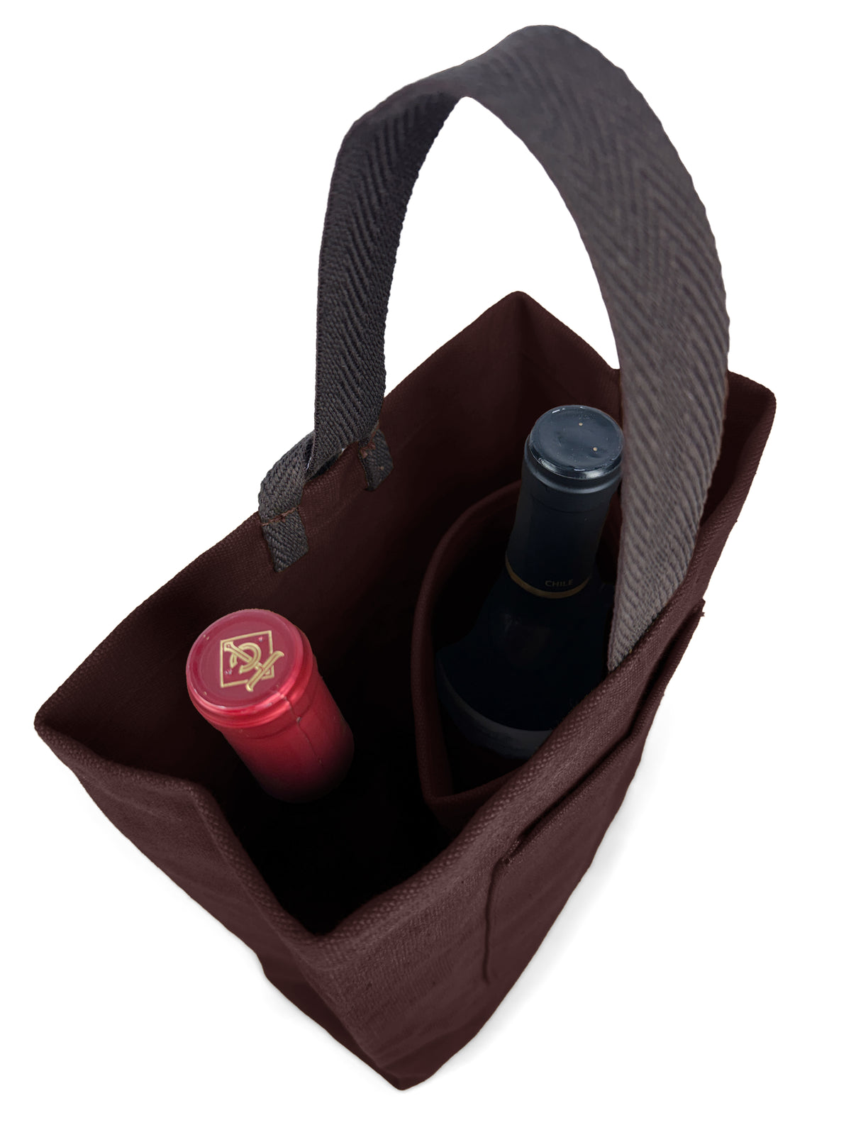 Wine Tote Bag, Portable Canvas Carrier w/ Shoulder Strap, Lightweight, Wine Gift for Travel &amp; Picnic -  Under NY Sky