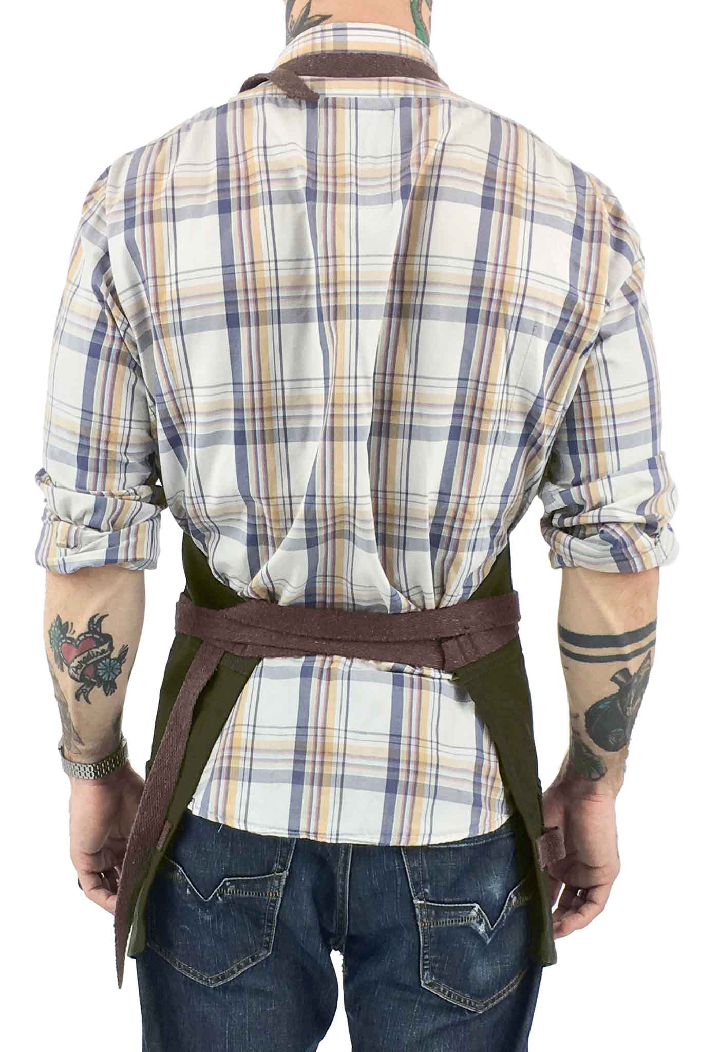 TOBWOLF Tool Waist Apron, Waxed Canvas Tool Waist Bag Belt