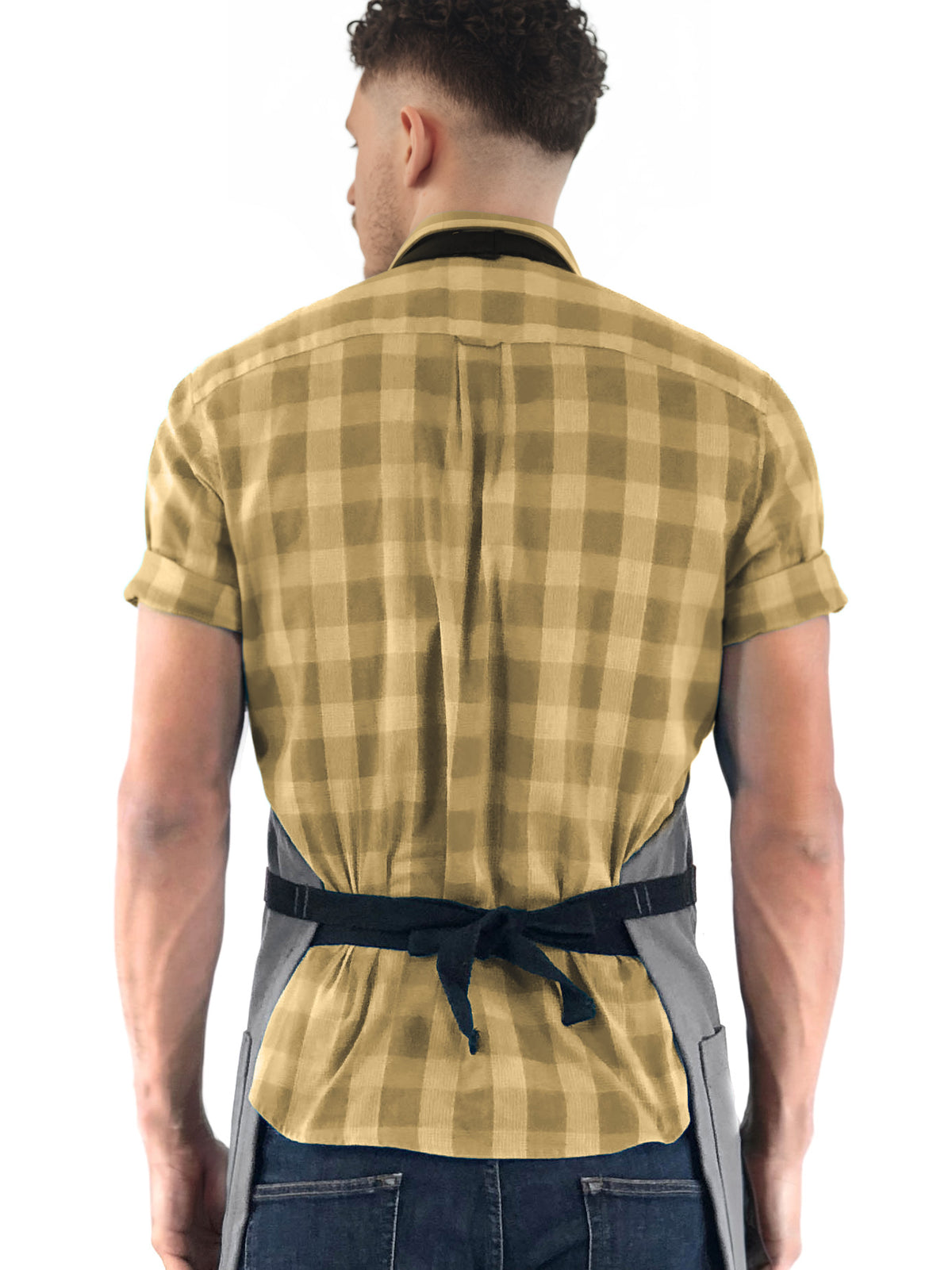 Utility Apron - Heavy-Duty Canvas, Folds into Knife Roll, Leather Trim - Chef, BBQ, Butcher - Under NY Sky 