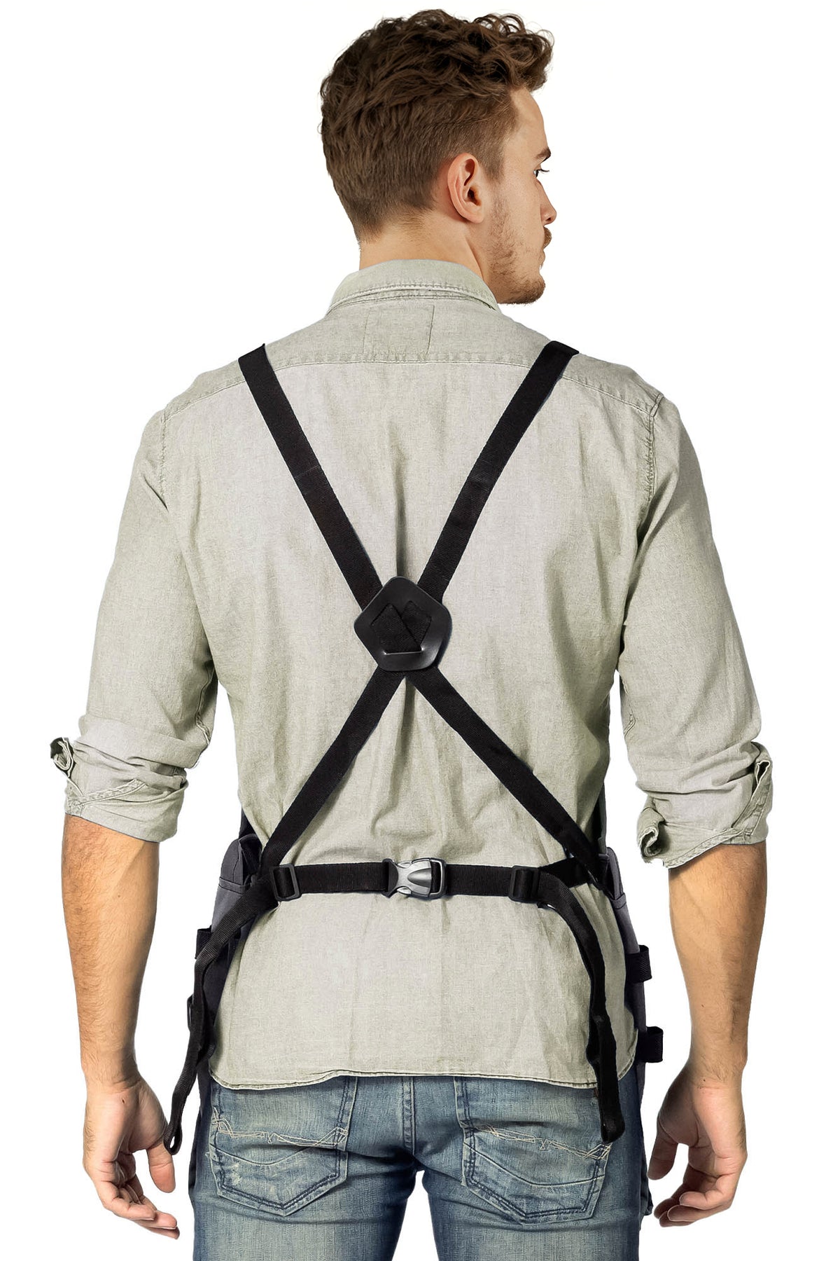 Gardening Apron – Harvest Pouch, Pockets, Loops, Cross-back Straps, Water-Resistant, Adjustable for Men &amp; Women - Under NY Sky
