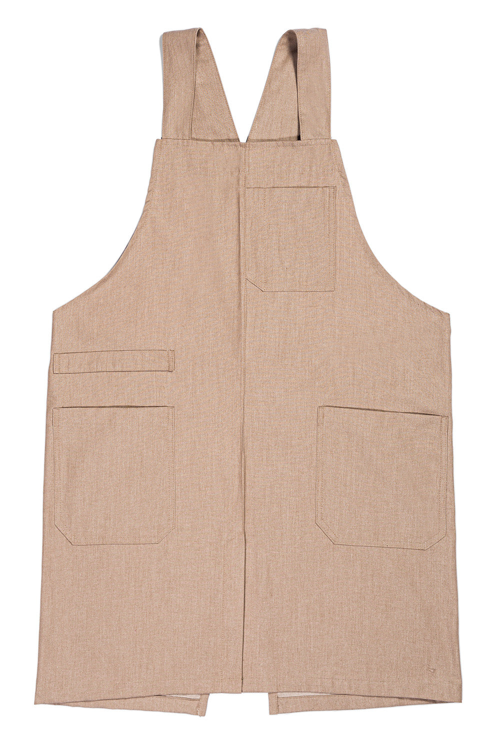 Cross Back Apron - Pinafore Apron, 3 Pockets, Loop - Baking Cooking, Gardening, School - Under NY Sky