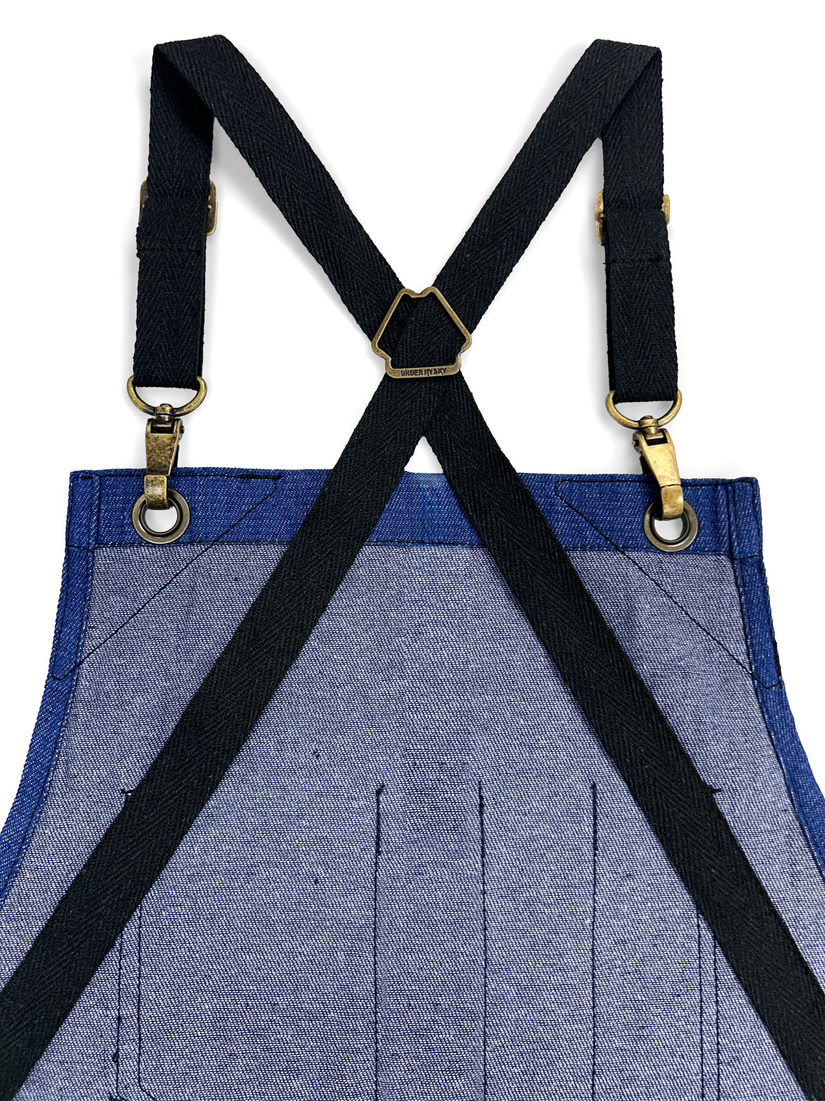 Strap Set for Aprons - Cross-Back, Over the Shoulders - Clasps and Regulation Hardware for Aprons UNYS