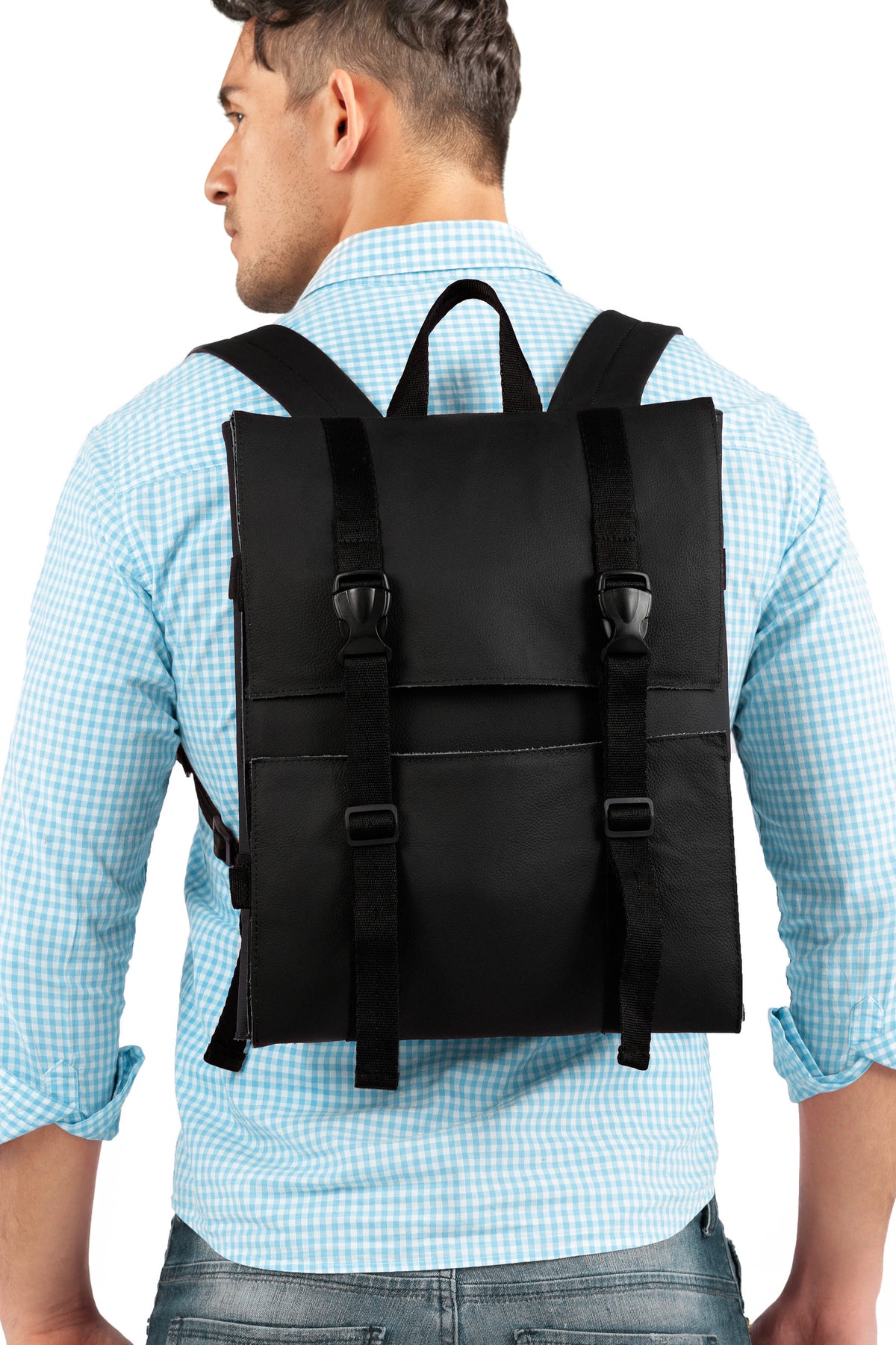 Knife Bag - Real Leather - 13 Knife Slots, 2 Zipped Pockets, Laptop Pocket - Expandable - Under NY Sky