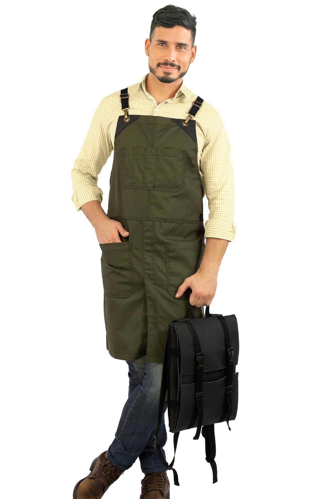 Knife Bag - Real Leather - 13 Knife Slots, 2 Zipped Pockets, Laptop Pocket - Expandable - Under NY Sky
