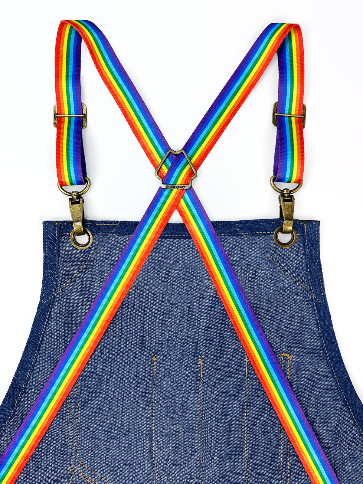 Strap Set for Aprons - Cross-Back, Over the Shoulders - Clasps and Regulation Hardware for Aprons UNYS