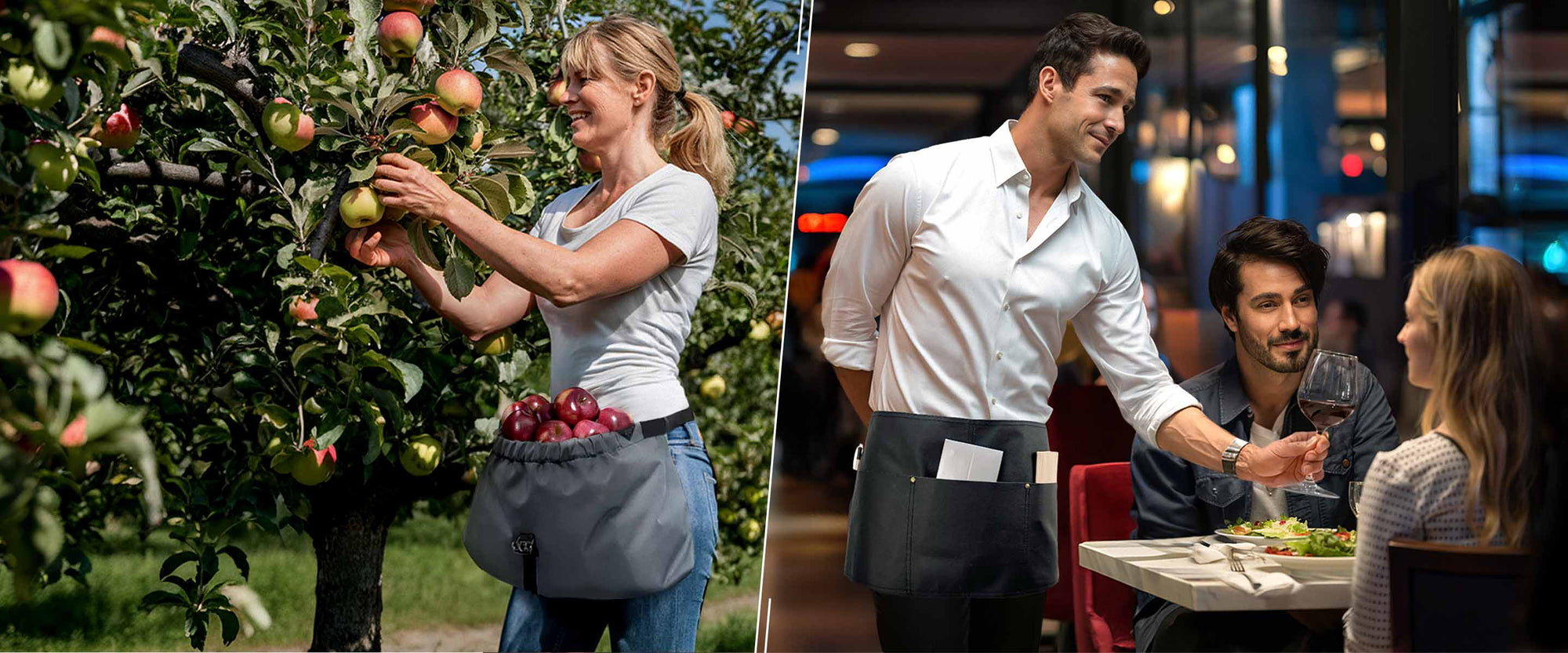 New Half-Aprons: Garden Half-Apron and Leather Half-Apron