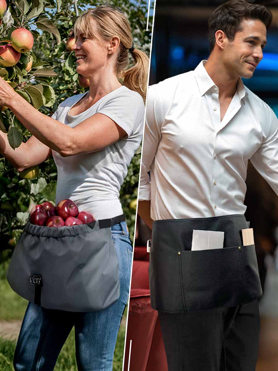 New Half-Aprons: Garden Half-Apron and Leather Half-Apron