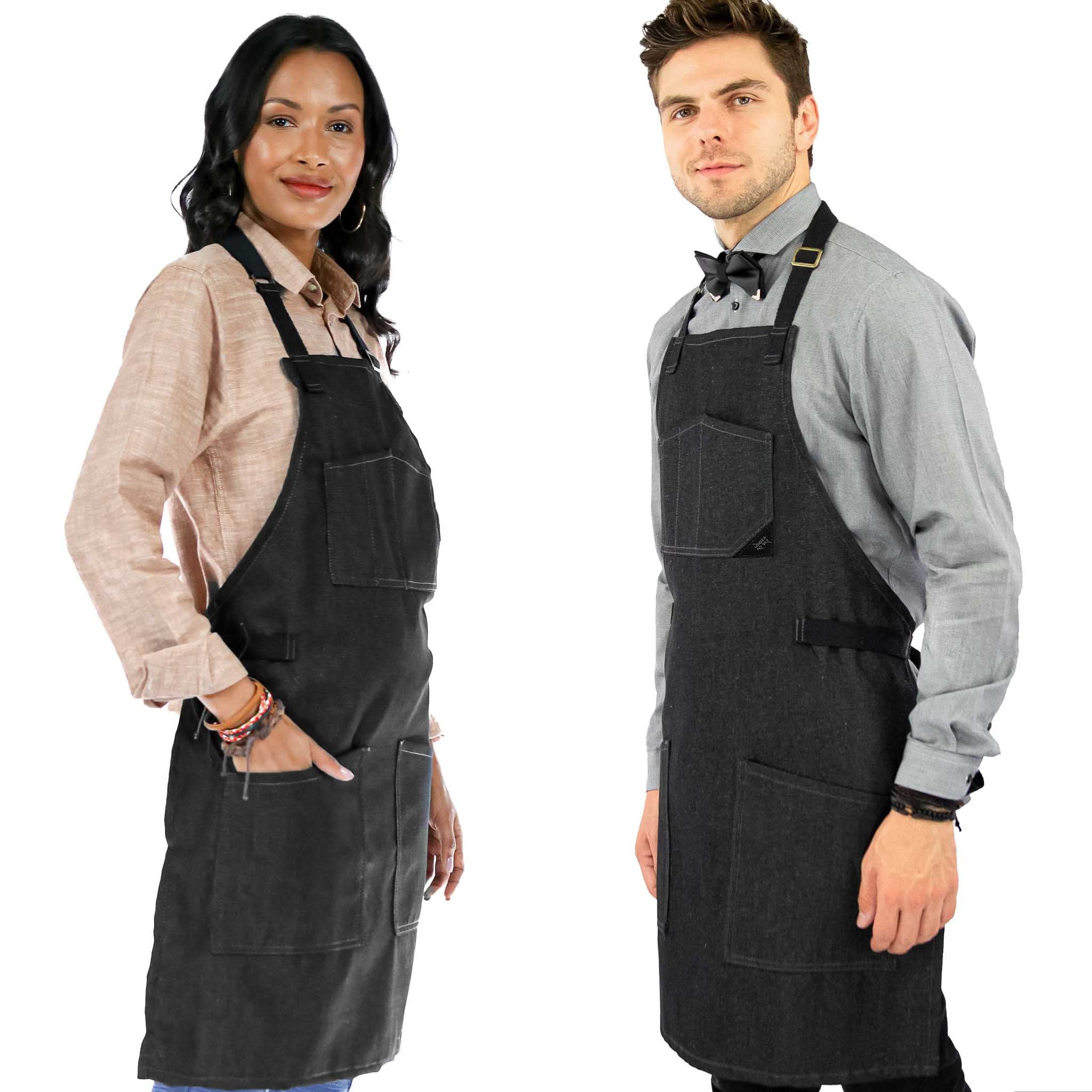 Chef Apron – Denim or Twill - Cotton Straps - Smart Pockets - Pro Chef,  Cook, Barista, Bartender
