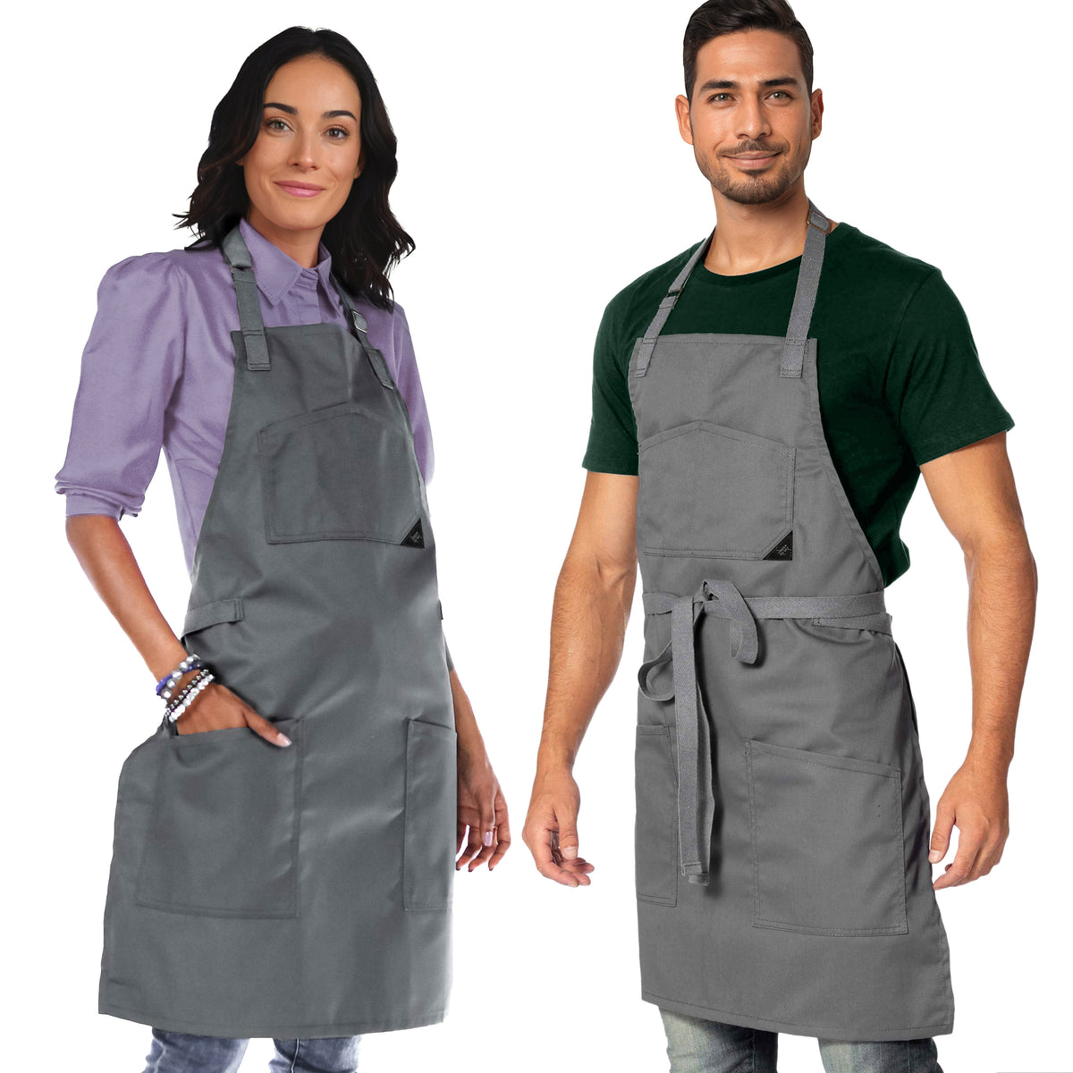 Chef Apron – Denim or Twill - Cotton Straps - Smart Pockets - Pro Chef, Cook, Barista, Bartender - Under NY Sky