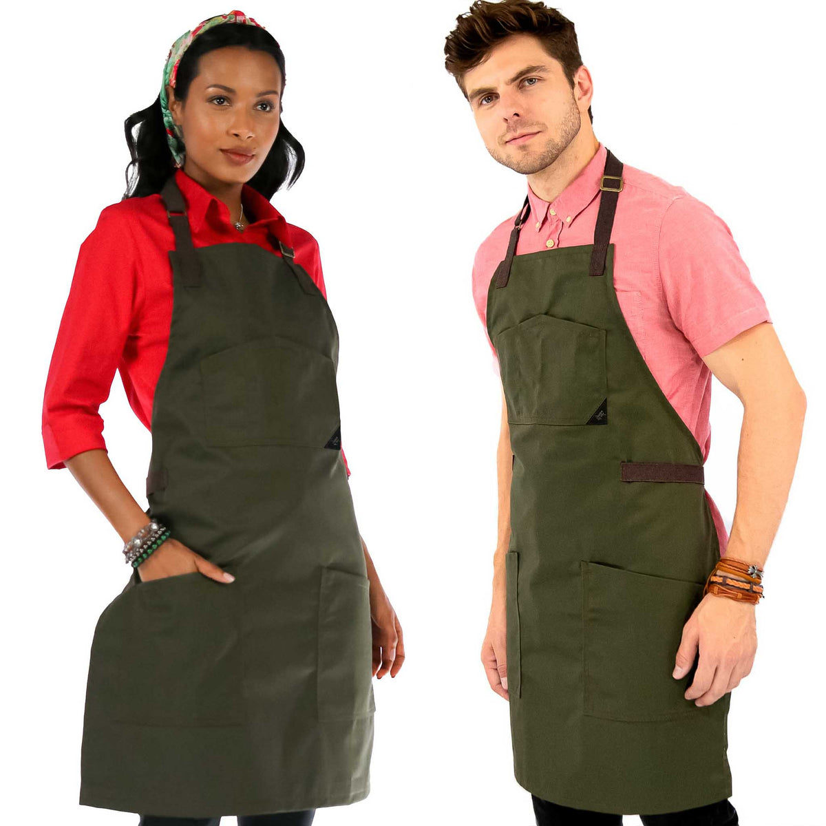 Chef Apron – Denim or Twill - Cotton Straps - Smart Pockets - Pro Chef, Cook, Barista, Bartender - Under NY Sky