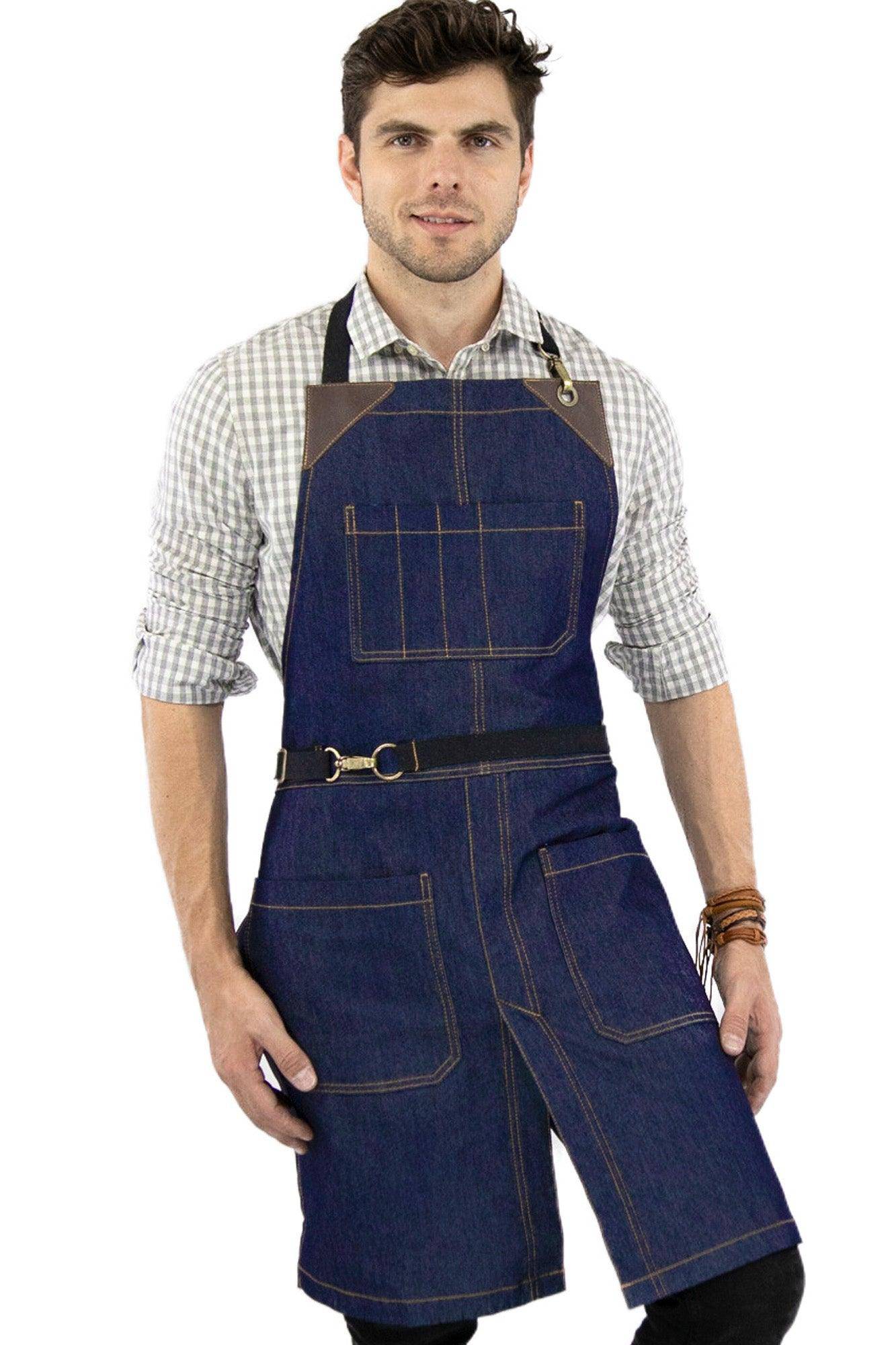 Pin on apron from blue jeans