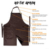 Salon Apron - Water Resistant, Easy-Fastening No-Tie, Adjustable - Hairstylist, Barber, Chef - Under NY Sky