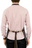 Leather Straps Apron - Twill - Easy-Fastening No-Tie - Chef, Bartender, Shop, Barista - Under NY Sky