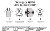 Leather Straps Apron - Denim or Waxed Canvas, CrossBack, Easy-Fastening - Carpenter, Shop, Work - Under NY Sky